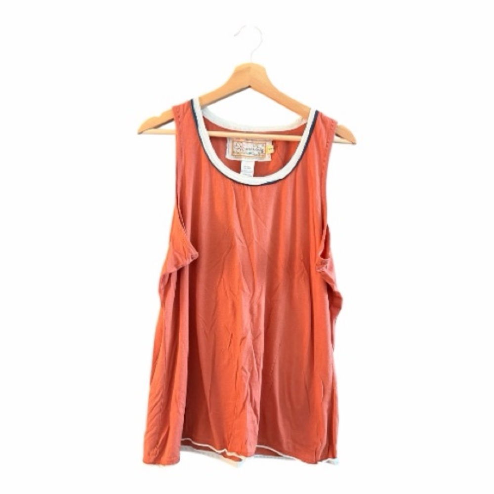 Title Nine Orange Tank Top with White Trim
